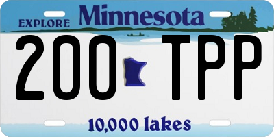 MN license plate 200TPP