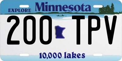 MN license plate 200TPV