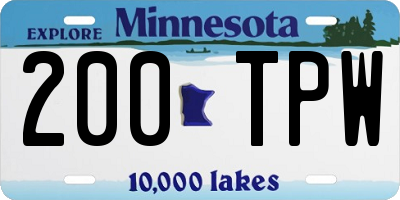 MN license plate 200TPW