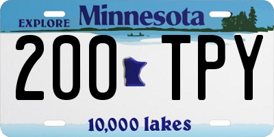 MN license plate 200TPY