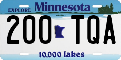 MN license plate 200TQA