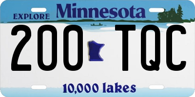 MN license plate 200TQC