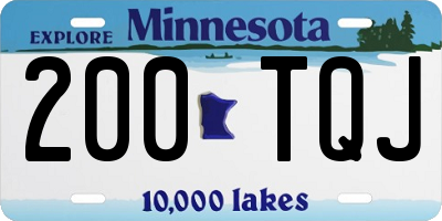 MN license plate 200TQJ