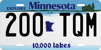 MN license plate 200TQM