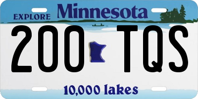 MN license plate 200TQS