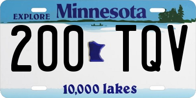 MN license plate 200TQV