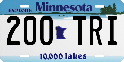 MN license plate 200TRI