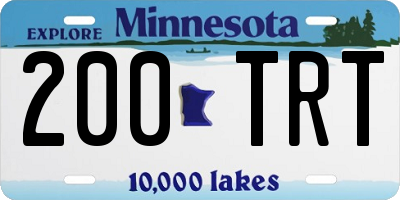 MN license plate 200TRT