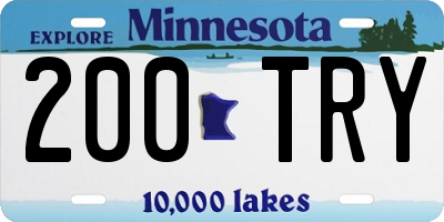 MN license plate 200TRY