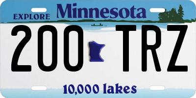 MN license plate 200TRZ