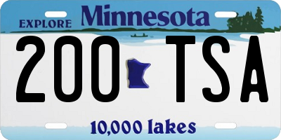 MN license plate 200TSA