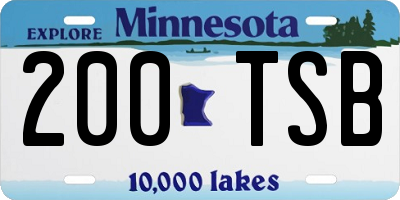 MN license plate 200TSB