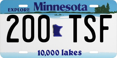MN license plate 200TSF