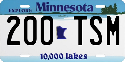 MN license plate 200TSM