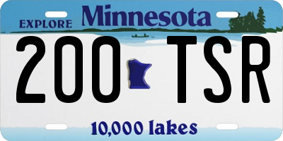 MN license plate 200TSR