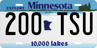 MN license plate 200TSU