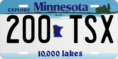 MN license plate 200TSX