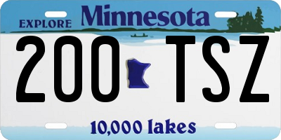 MN license plate 200TSZ