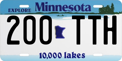 MN license plate 200TTH