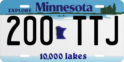 MN license plate 200TTJ