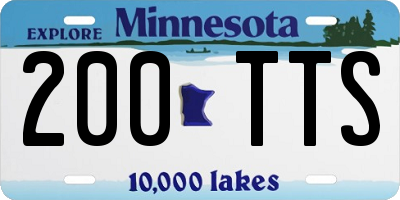MN license plate 200TTS
