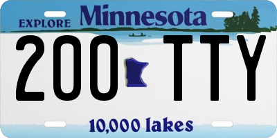 MN license plate 200TTY