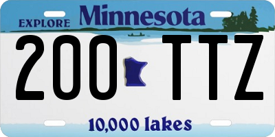 MN license plate 200TTZ