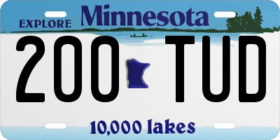 MN license plate 200TUD