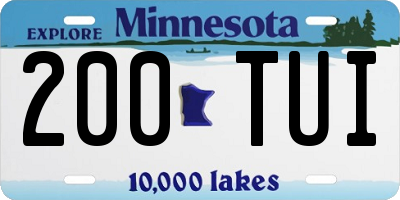 MN license plate 200TUI