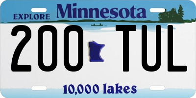 MN license plate 200TUL