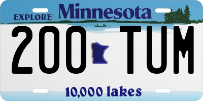 MN license plate 200TUM