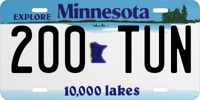 MN license plate 200TUN