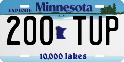 MN license plate 200TUP