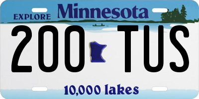 MN license plate 200TUS