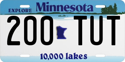 MN license plate 200TUT
