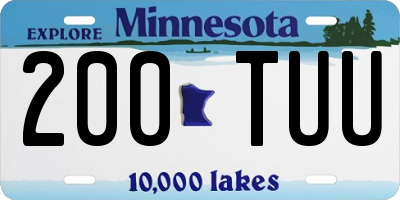 MN license plate 200TUU