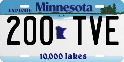 MN license plate 200TVE