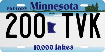 MN license plate 200TVK