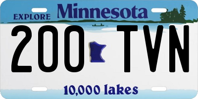 MN license plate 200TVN