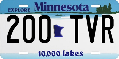 MN license plate 200TVR