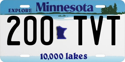 MN license plate 200TVT