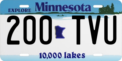 MN license plate 200TVU
