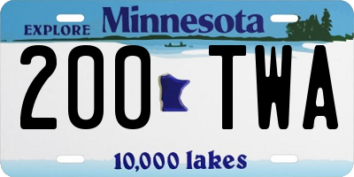 MN license plate 200TWA