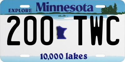 MN license plate 200TWC