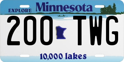 MN license plate 200TWG