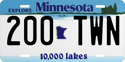 MN license plate 200TWN