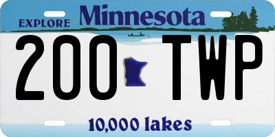 MN license plate 200TWP