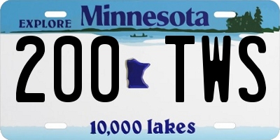 MN license plate 200TWS