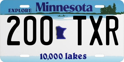 MN license plate 200TXR