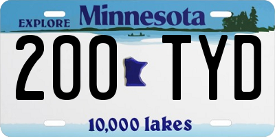 MN license plate 200TYD